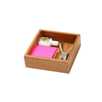 YBM Home Bamboo Drawer Organizer Storage Box for Kitchen Drawer, Junk Drawer, Office, Bedroom