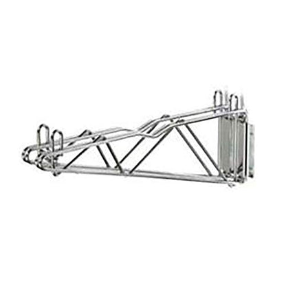 Nexel 18" Fixed Wall Mount Double Wire Shelf Bracket, Chrome Finish