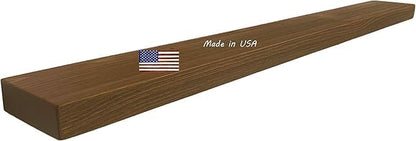 joelsantiques 60 Inch Wooden Floating Shelves for Wall - 60x6x2 in - Made of Natural Wood - Long Heavy Duty Rustic Wall Shelves for Bedroom - Perfect for Living Room, Kitchen - Medium Brown