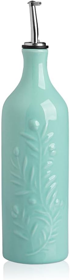 Sweejar Large Olive Oil Dispenser Bottle with Spout, 24 Oz Ceramic Oil Dispenser for Kitchen