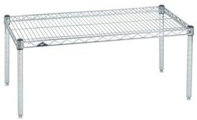 Omega Products Corporation 21" Deep x 36" Wide x 14" High Chrome Stationary Dunnage Rack