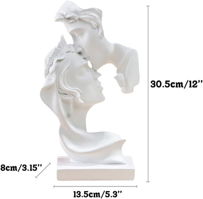 Large Couples Kiss Sculpture,Abstract Art Couple Sculpture Home Furnishing Resin Statue Decoration Romantic Statue Used for Home Decoration, Wedding, Gift