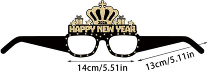 Happy New Year’s Eve Glasses 2026 - Pack Of 12 | New Year’s Eve Party Supplies 2026 | Happy New Year Glasses 2026, Happy New Year Decorations 2026 | New Year’s Glasses, New Year’s Eve Decorations