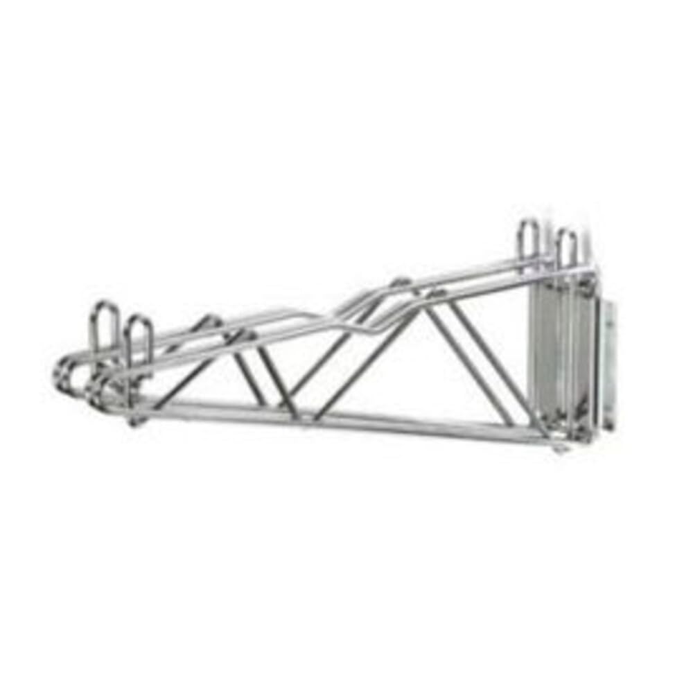 Nexel 21" Fixed Wall Mount Double Wire Shelf Bracket, Chrome Finish