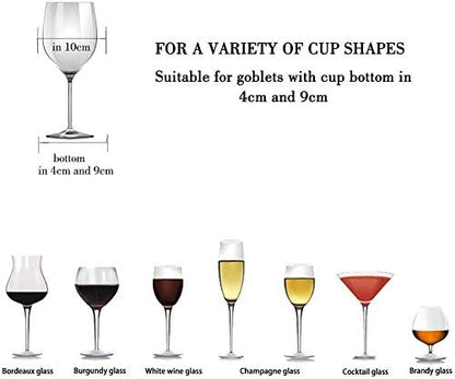 Wine Glass Rack - Under Cabinet Stemware Wine Glass Holder Glasses Storage Hanger Metal Organizer for Bar Kitchen Gold