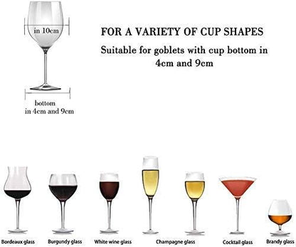 Wine Glass Rack - Under Cabinet Stemware Wine Glass Holder Glasses Storage Hanger 2 Pack Metal Organizer for Bar Kitchen Brown