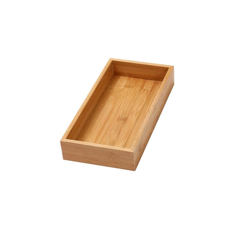 YBM Home Bamboo Drawer Organizer Storage Box for Kitchen Drawer, Junk Drawer, Office, Bedroom