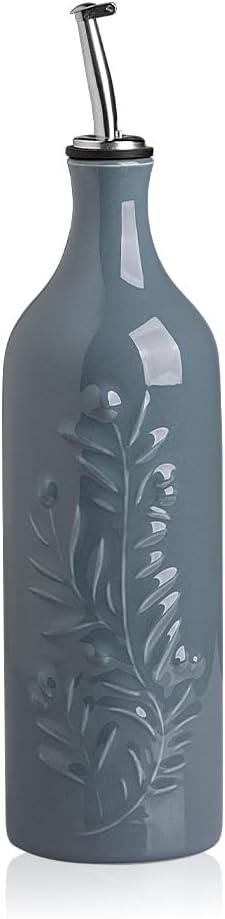 Sweejar Large Olive Oil Dispenser Bottle with Spout, 24 Oz Ceramic Oil Dispenser for Kitchen