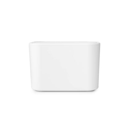 Brabantia MindSet Bathroom Small Trash Caddy (White) Hygienic Basin Top Storage Can with Swing Lid