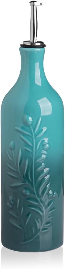 Sweejar Large Olive Oil Dispenser Bottle with Spout, 24 Oz Ceramic Oil Dispenser for Kitchen