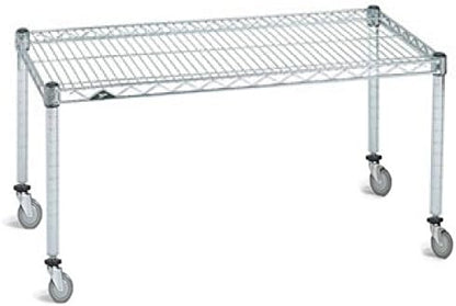 Omega Products Corporation 36" Deep x 72" Wide x 20" High Chrome Mobile Dunnage Rack