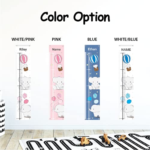 Sungwon Personalized Kids Canvas Growth Chart, Height Chart, Elephant