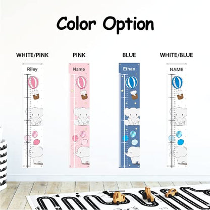 Sungwon Personalized Kids Canvas Growth Chart, Height Chart, Elephant