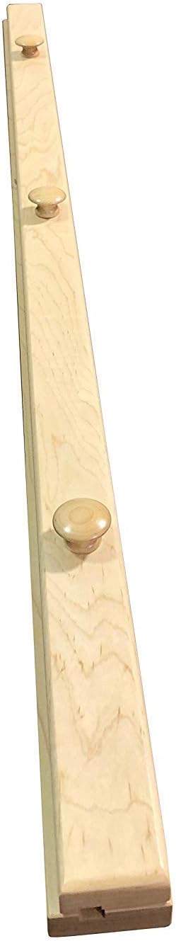 RRD Quilt Hanger for Wall for Display (72") Amish Made Wooden Quilt Rack Wall Mount - Rustic Tapestry Quilt Wall Hangers (Maple Wood, Natural Stain, 72" Long)