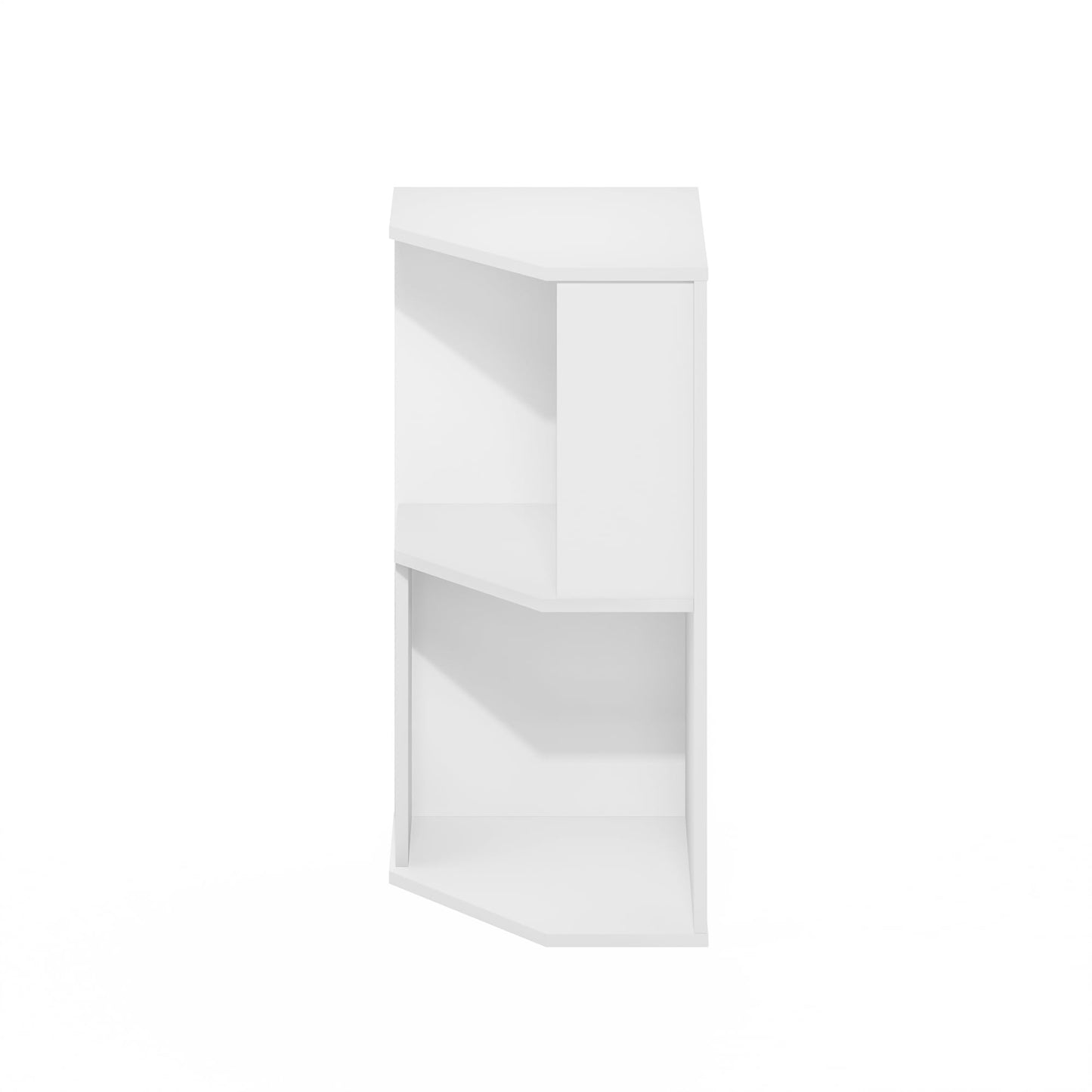 Furinno ECON Corner Shelf, 2-Tier Corner Book Shelf, Standing Storage Shelves, Cube Display Rack