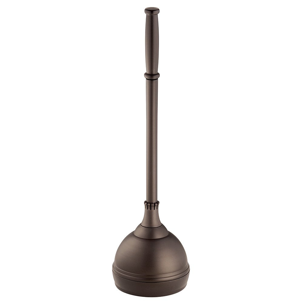 iDesign Kent Plastic Plunger with Cover Set, Bronze
