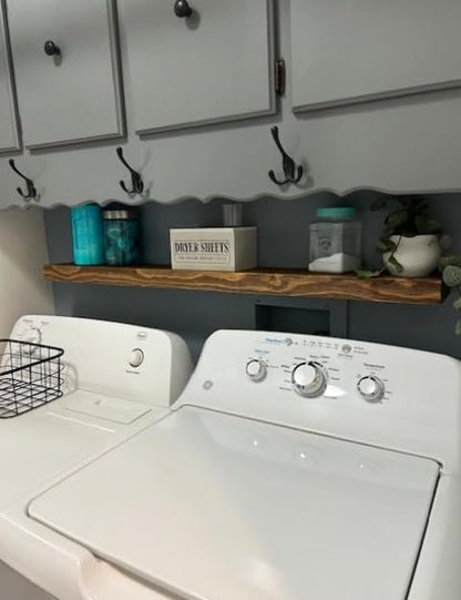 joelsantiques 60 Inch Wooden Floating Shelves for Wall - 60x6x2 in - Made of Natural Wood - Long Heavy Duty Rustic Wall Shelves for Bedroom - Perfect for Living Room, Kitchen - Medium Brown