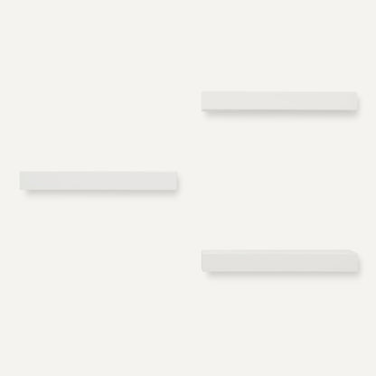 Amazon Basics Wood Floating Wall Shelves, Pack of 3, White, 15.8" x 5" x 1.8"