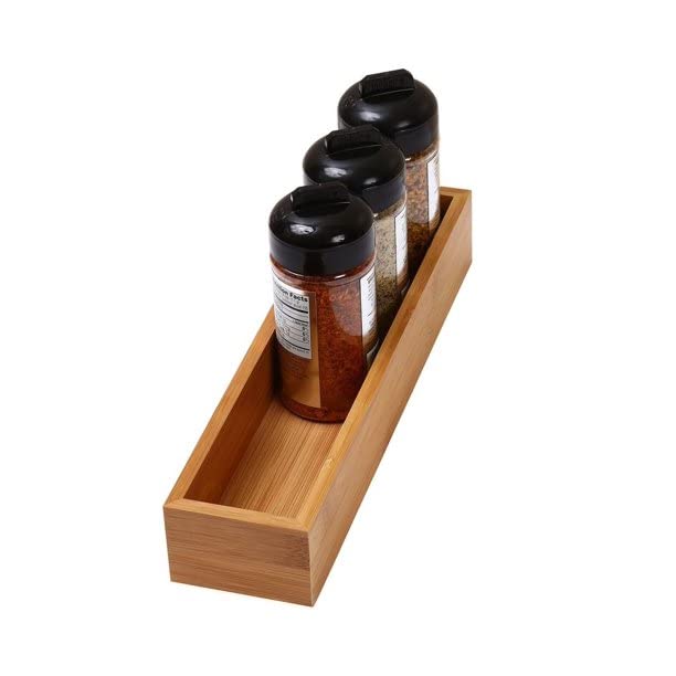 YBM Home Bamboo Drawer Organizer Storage Box for Kitchen Drawer, Junk Drawer, Office, Bedroom