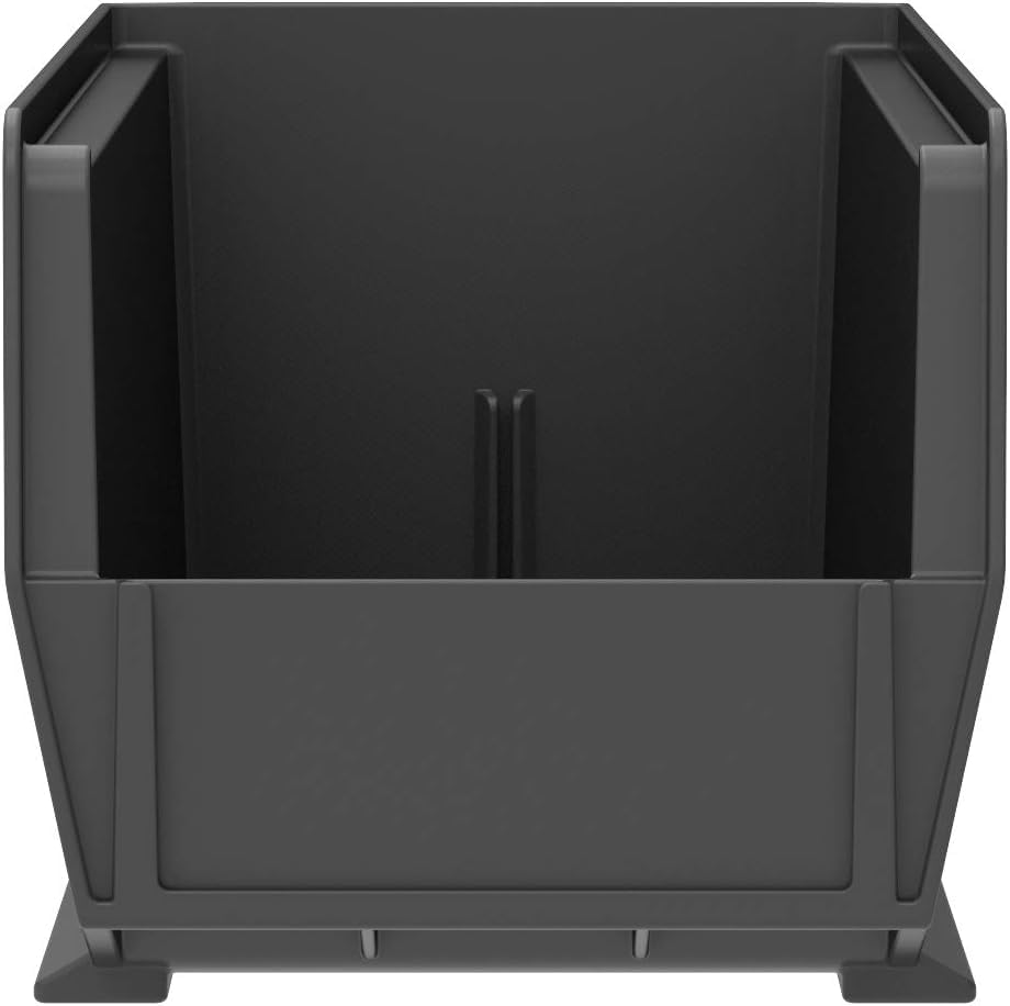 Akro-Mils 30234 AkroBins Plastic Storage Bins, 15"x5"x5", Black, 12-Pack