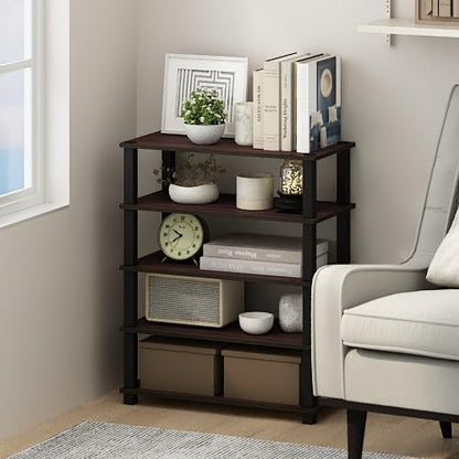 Furinno Turn-S-Tube Storage Shelves Set of 2, 3-Tier Stackable Standing Shelf, Open Corner Shelf