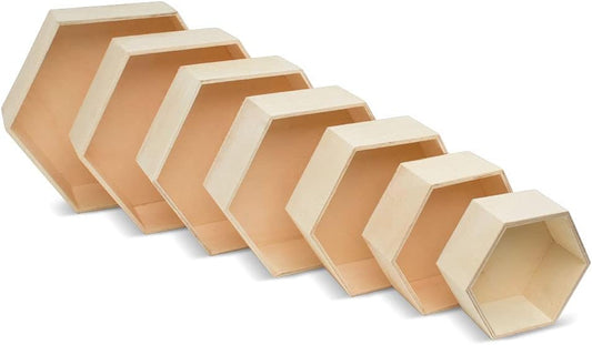Set of 7 Hexagon Trays Pack of 5