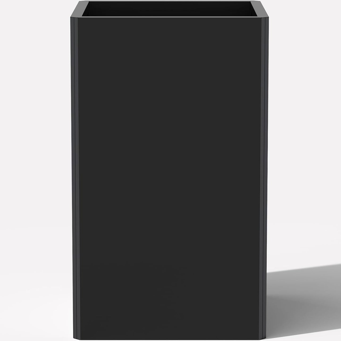 Tall Black Planter 28" Metal Square Large Plant Pots for Indoor Outdoor-Modern Tall Flower Pots for Porch, Patio, Deck, Commercial & Residential(14" Lx14 Wx 28" H)