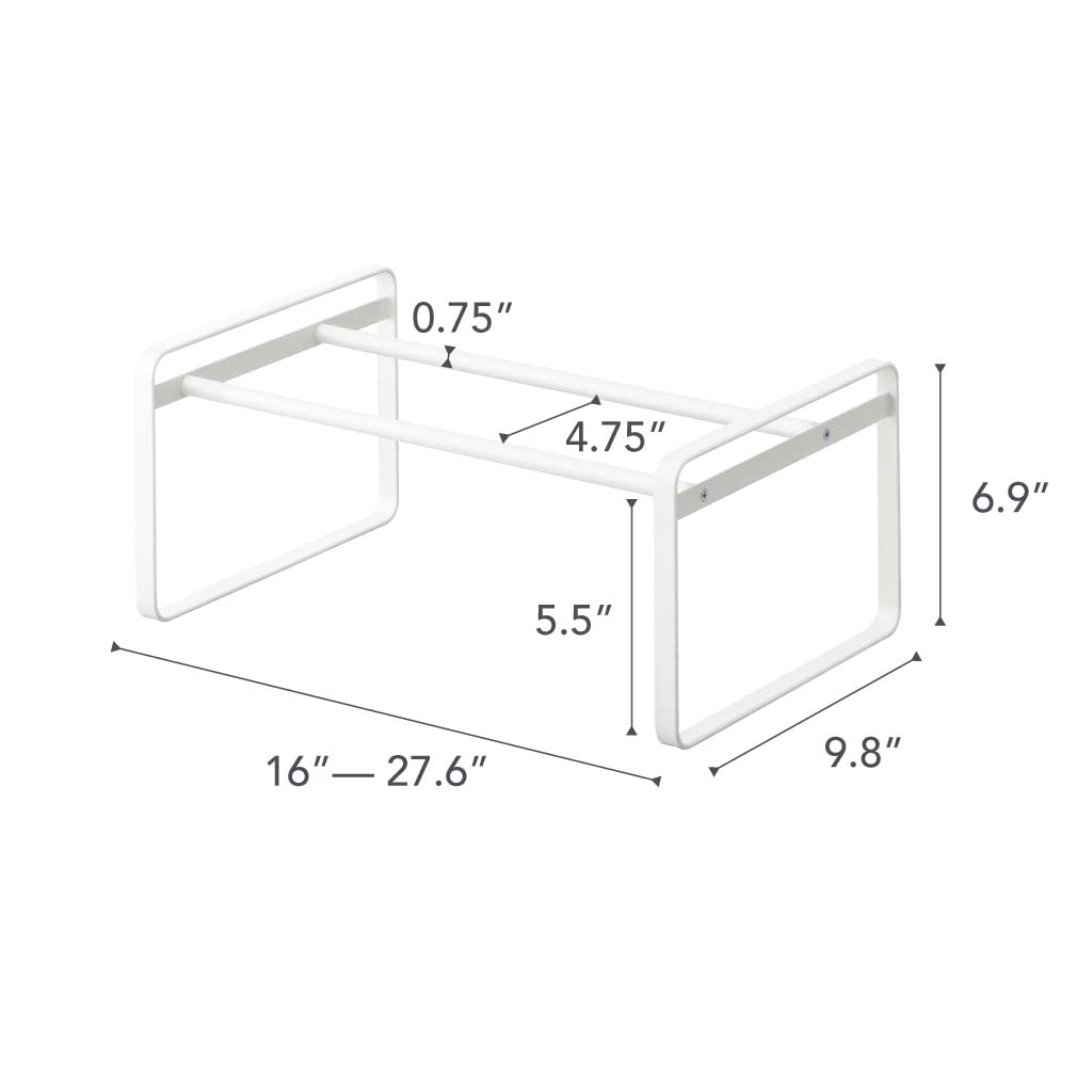 YAMAZAKI Home Frame Adjustable Shoe Rack - Spacesaving Storage Solution, 7" - Steel - Holds Up to 4