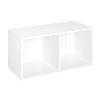 ClosetMaid Cubeicals 2 Cube Storage Shelf Organizer Bookshelf, Stackable or Hanging Wall Mount