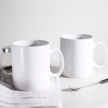 30oz Super Large Ceramic Coffee Mugs Large Handles Set of 2 (White)