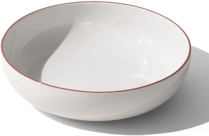 Made In Cookware - Serving Bowl - White With Red Rim - Porcelain England