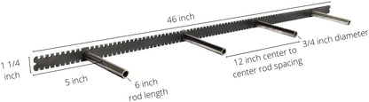 Floating Shelf Brackets - Sheppard Brackets - Easy Install - Heavy Duty (46 inch Build Kit)