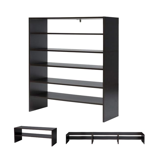 Giantex 3-in-1 Vertical Shoe Rack, 6-Tier Free Standing Shoe Storage Organizer w/Stackable Design