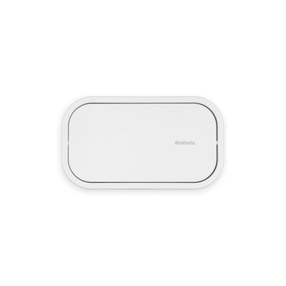 Brabantia MindSet Bathroom Small Trash Caddy (White) Hygienic Basin Top Storage Can with Swing Lid