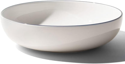 Made In Cookware - Serving Bowl - White With Navy Rim - Porcelain - Crafted in England
