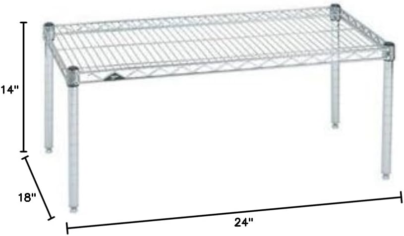 Omega Products Corporation 18" Deep x 24" Wide x 14" High Chrome Stationary Dunnage Rack