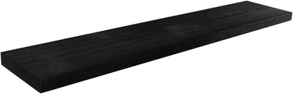 Joel's Antiques - 48 Inch Wooden Floating Shelves for Wall - 48x12x2 in - Made of Natural Wood - Long Heavy Duty Rustic Wall Shelves for Bedroom - Perfect for Living Room, Kitchen - Black