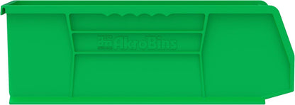 Akro-Mils 30234 AkroBins Plastic Storage Bins, 15"x5"x5", Green, 12-Pack