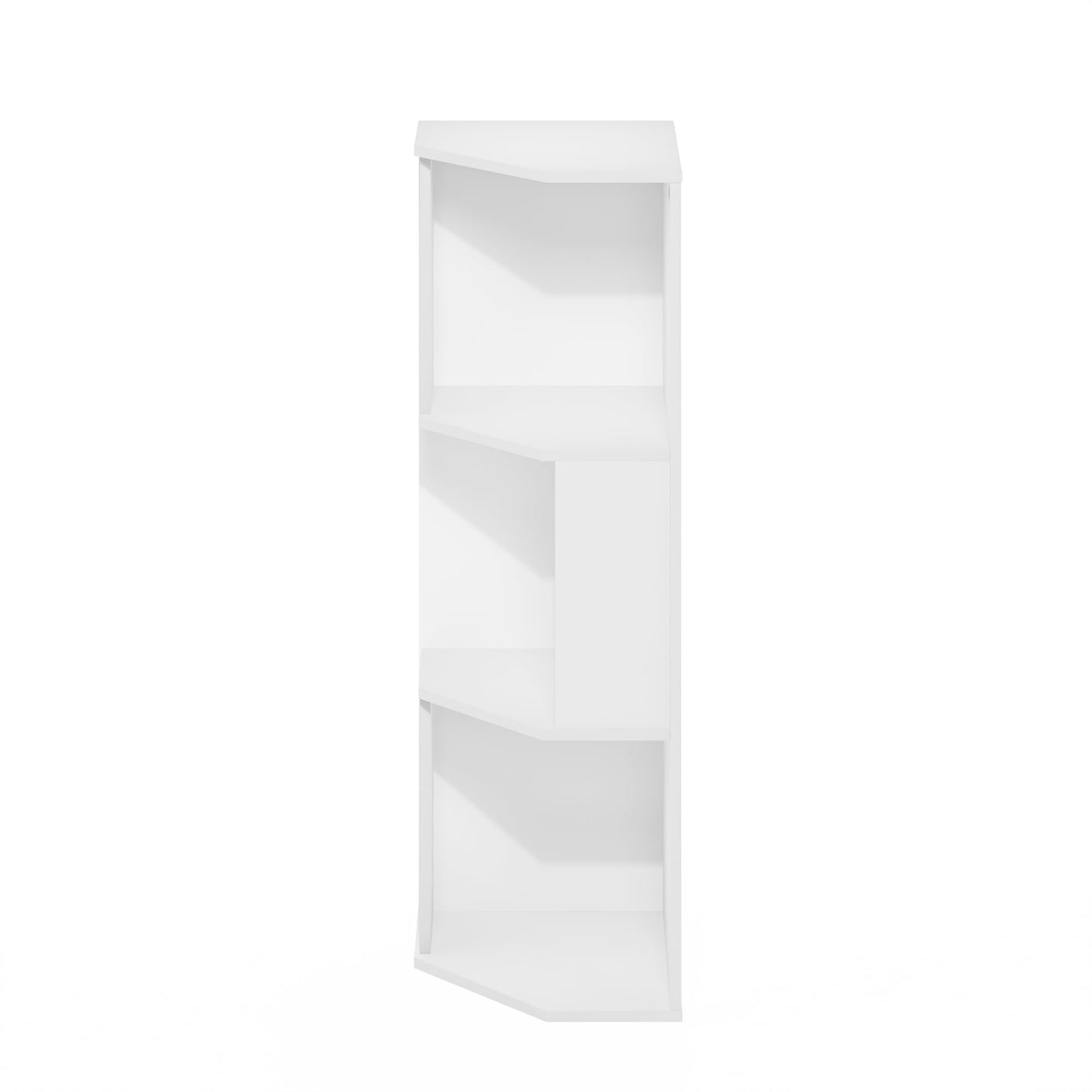 Furinno ECON Corner Shelf, 3-Tier Corner Book Shelf, Standing Storage Shelves, Cube Display Rack
