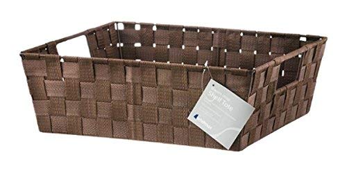 Whitmor Woven Strap Shelf Storage Tote Basket - Java 13 by 15 by 5"