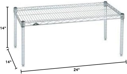 Omega Products Corporation 14" Deep x 24" Wide x 14" High Chrome Stationary Dunnage Rack