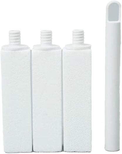 Pumice Stone Toilet Bowl Cleaner | Long Handle & Eco-friendly Screw-on Pumice Stones | Scouring Stick for Toilet Cleaning, Stain Removal on Toilets, Grills, Tiles, Grout & Pools | 3 Pack