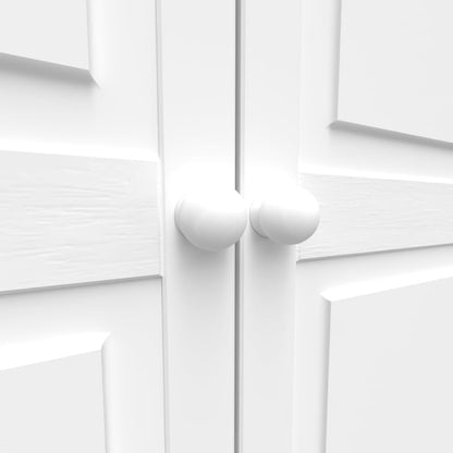 Pantry Cabinet Storage Cabinet with 2 Doors Solid Wood - Adjustable Shelves for Kitchen, Dining Room, or Utility Room Organization