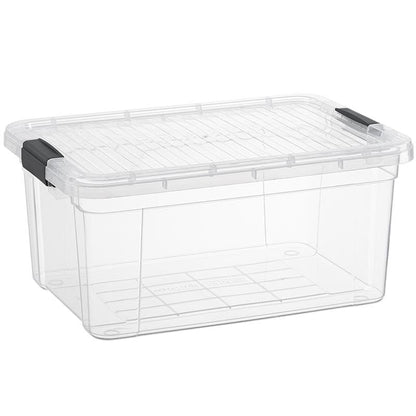 Superio Clear Storage Box with Lid, 21 Quart Plastic Container Bins for Organizing, Stackable