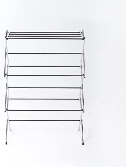 Displays By Jack Portable Collapsible Clothing Dryer Rack, Foldable Drying Rack for Clothes, Lingerie, Towels, Linens, Laundry Home Apartment Must Haves, Metal Chrome Finish