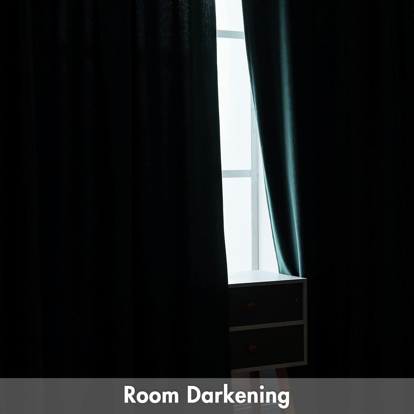 MIULEE Teal Velvet Curtains Thermal Insulated Blackout Curtain Drapes for Bedroom Living Room Darkening 96 Inches Long Curtains Panels Rod Pocket Set of 2