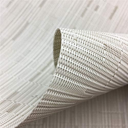 Red-A Placemats Set of 6 for Dining Table Heat-Resistant Washable Place Mats Woven Vinyl Kitchen Table Mats Easy to Clean,Cream