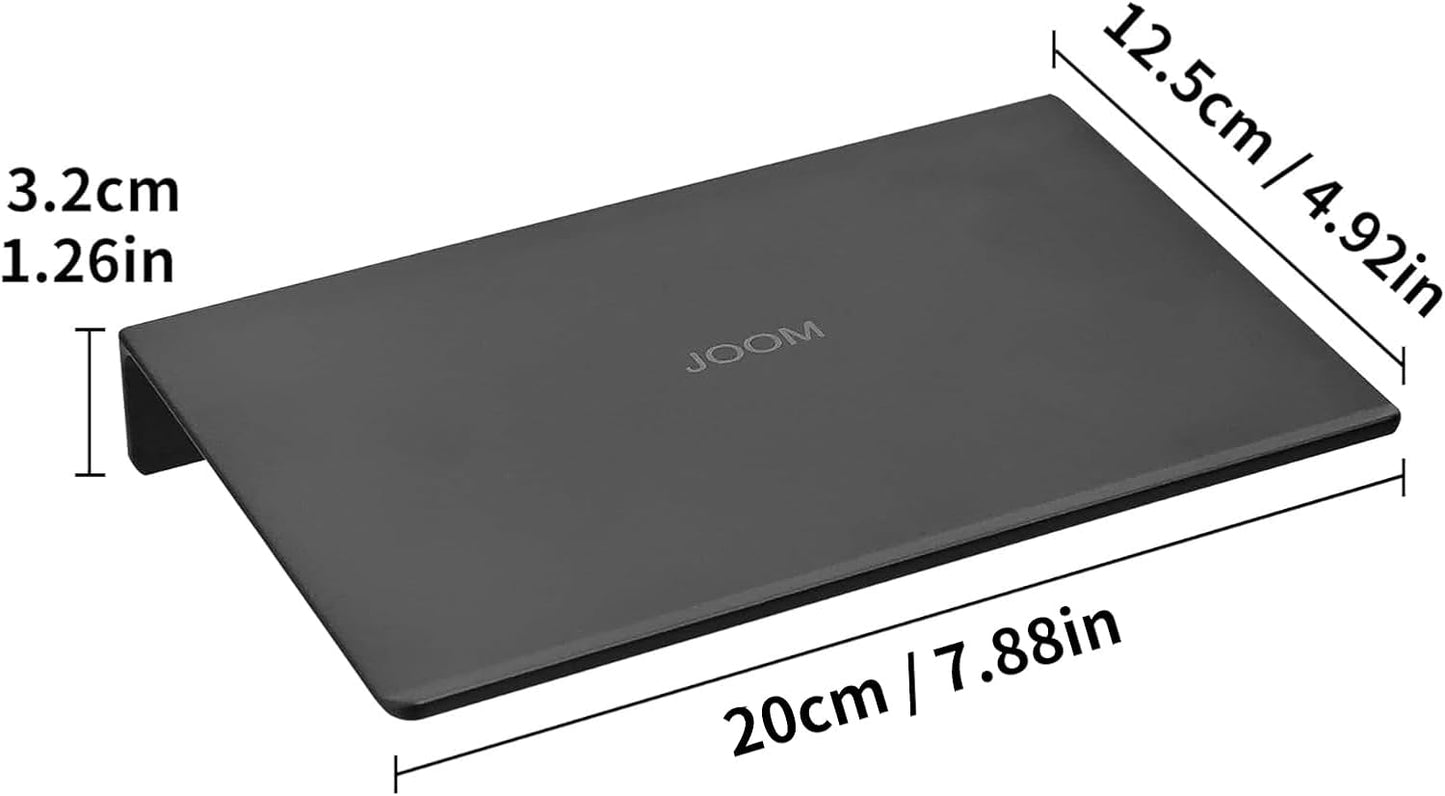 JOOM Small Metal Wall Floating Shelf - Metal Wall Shelf, Black Floating Shelf, Small Bathroom Shelf, Display Shelves for Living Room/Kitchen/Bedroom (Black, 8Inch)