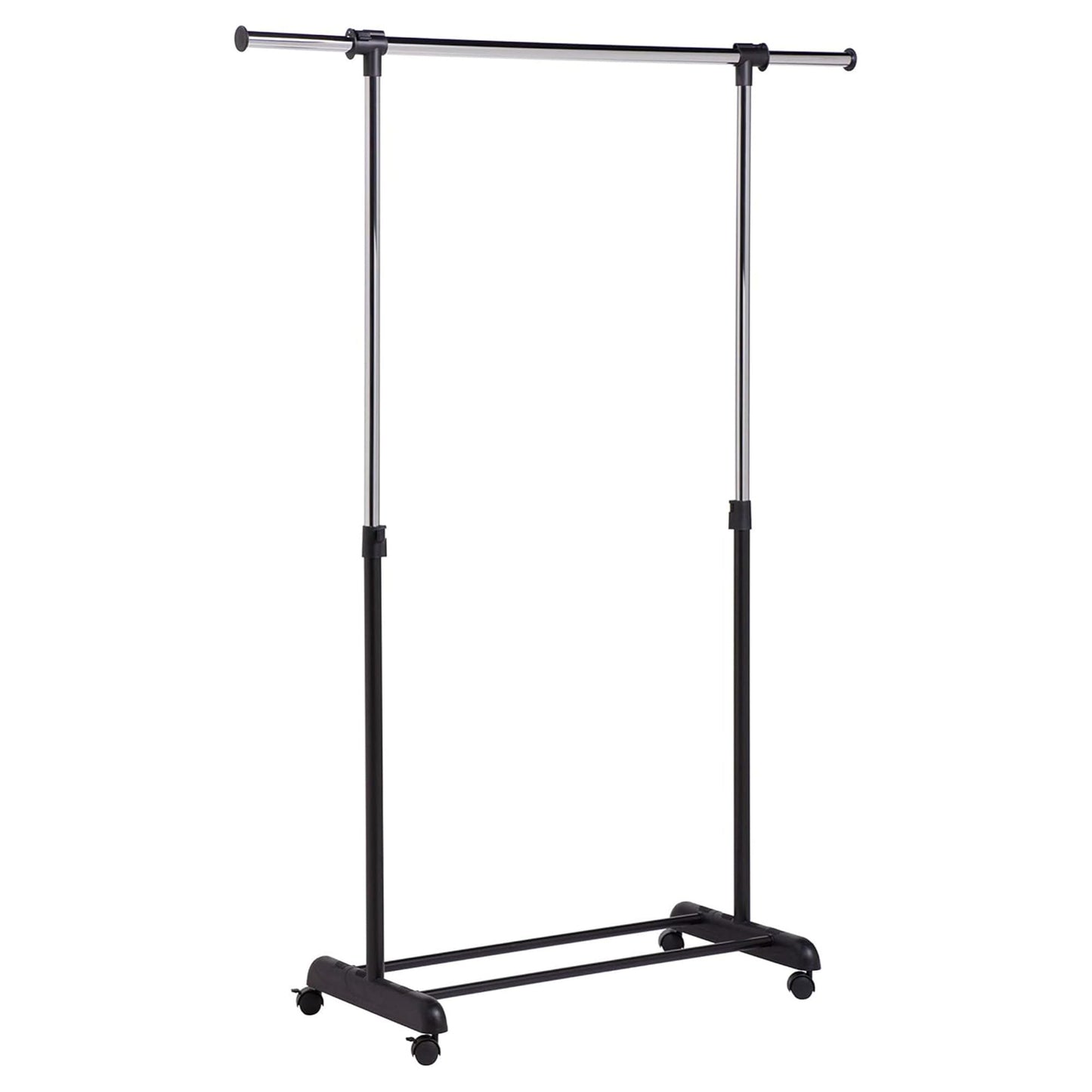 Honey-Can-Do Rolling Garment Rack with Adjustable Height and Width, Metal Clothes Rack, Heavy-Duty