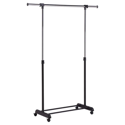 Honey-Can-Do Rolling Garment Rack with Adjustable Height and Width, Metal Clothes Rack, Heavy-Duty